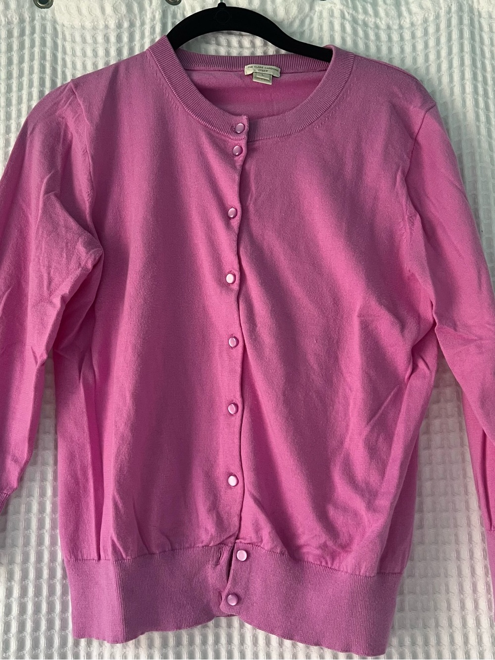 J. Crew Factory Pink Button-Front Cardigan